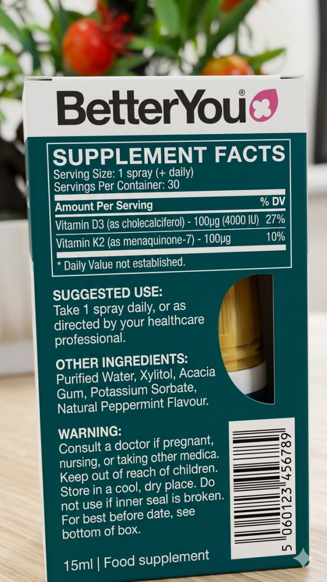 BetterYou Vitamin D3+K2 Daily Oral Spray - Image 2