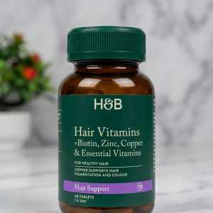 H&B Hair Vitamins + Biotin, Zinc, Copper & Essential Vitamins